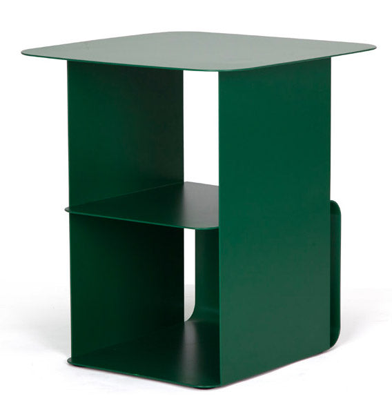 Tavolino Moderno 41x41x45,5 cm in Acciaio Verde Bosco sconto