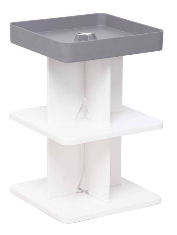 Tavolino Moderno 40x40x60,5 cm in Polipropilene Rigido Grigio online