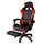Sedia da Gaming Ergonomica 64x53x122-133 cm con Poggiapiedi in Similpelle Rossa