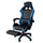 Sedia da Gaming Ergonomica 64x53x122-133 cm con Poggiapiedi in Similpelle Blu