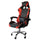 Sedia da Gaming Ergonomica 64x53x122-133 cm con Supporto Lombare e Poggiatesta in Similpelle Rossa