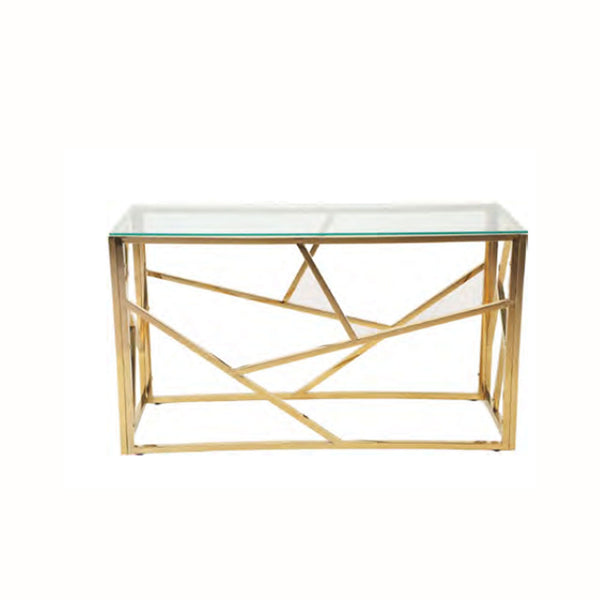 acquista Consolle Mida Vetro Cromo Oro
