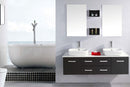 Mobile Bagno Sospeso 150 cm Prince Carnelli Nero-2