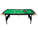 Tavolo da Biliardo Pieghevole Panno Verde 158x66 cm Lanzoni 6 Piedi Aladin-4