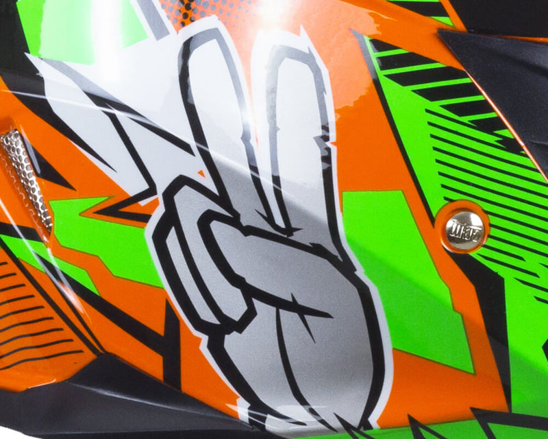 Casco Integrale per Bambino da Moto Cross CGM 209G Winner Arancione Varie Misure-5