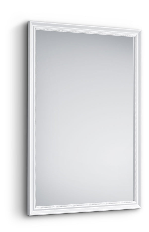 Specchio da Parete 50x70x1,9 cm in Plastica Frieda Bianco sconto