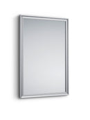Specchio da Parete 50x70x1,9 cm in Plastica Frieda Argento-1