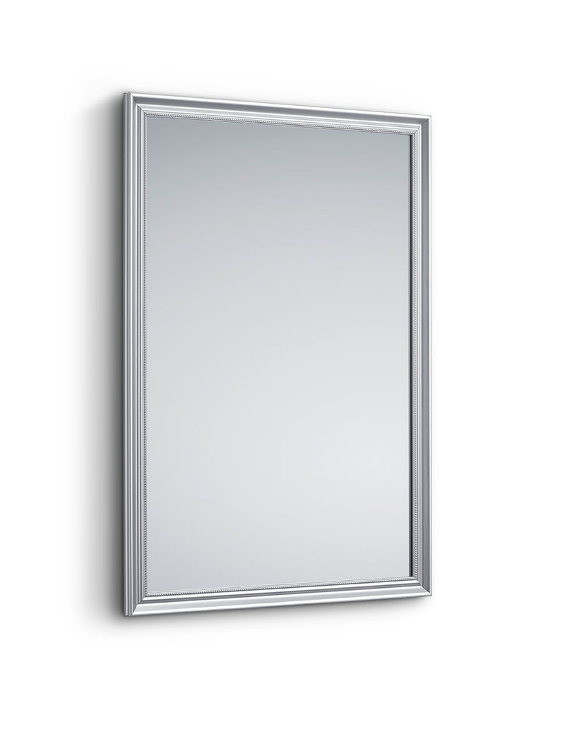 Specchio da Parete 50x70x1,9 cm in Plastica Frieda Argento-1