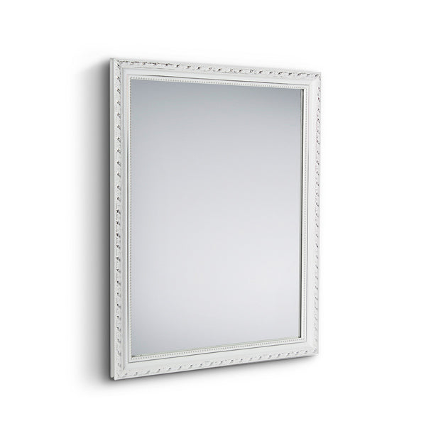 Specchio da Parete 34x45x2 cm in Legno Lola Bianco prezzo