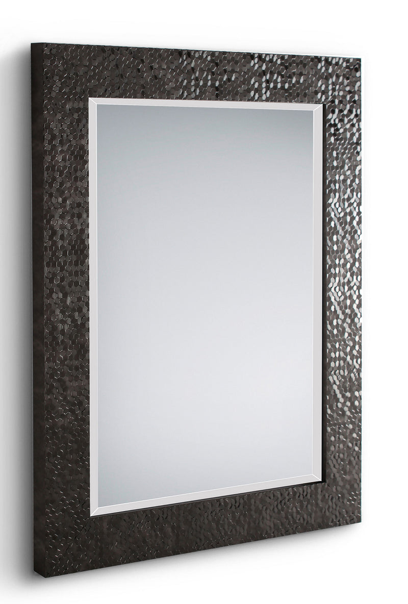 Specchio da Parete 55x70x2 cm in Plastica Alessia Nero-1