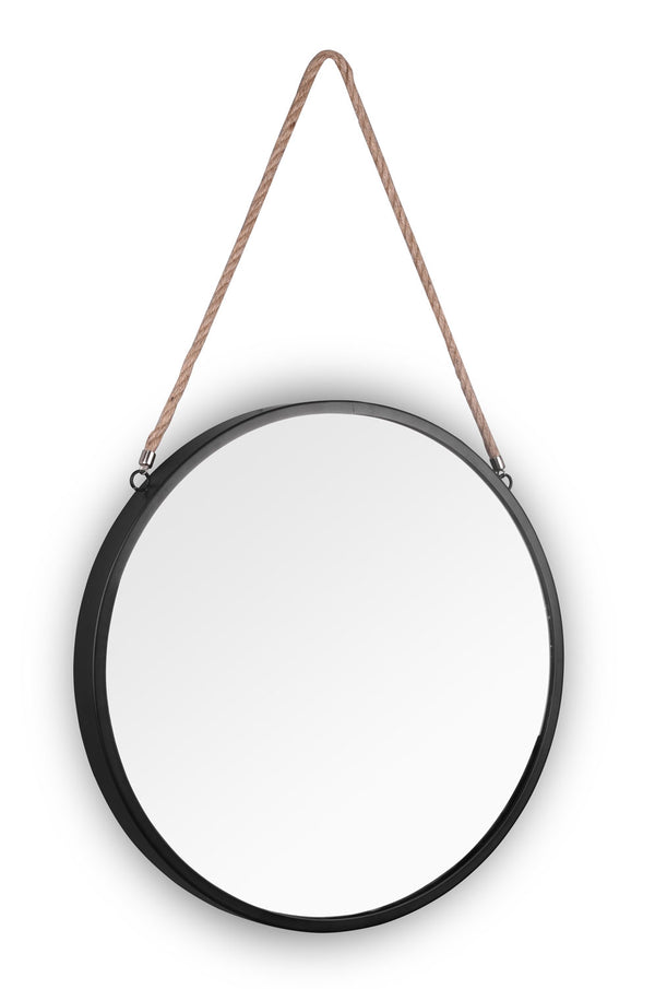 Specchio da Parete 40x40x2 cm in Metallo Taira Nero prezzo