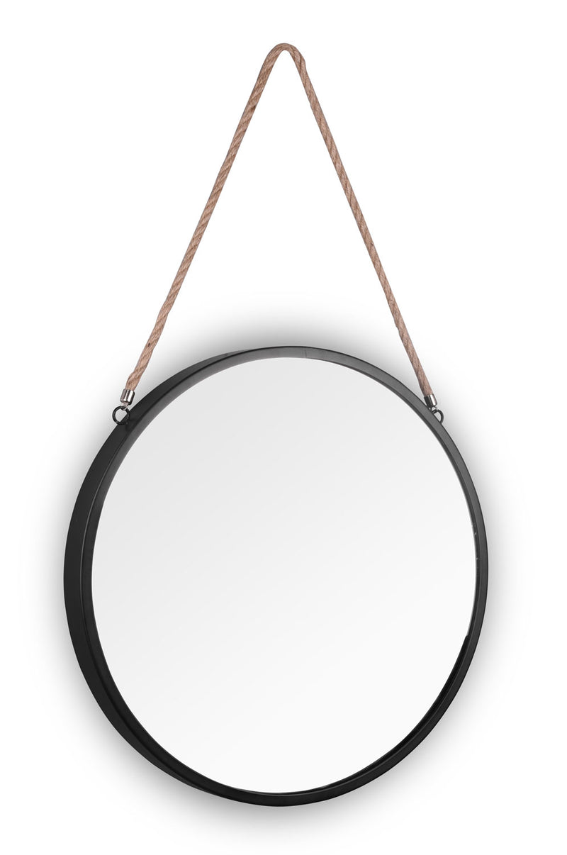 Specchio da Parete 40x40x2 cm in Metallo Taira Nero-1
