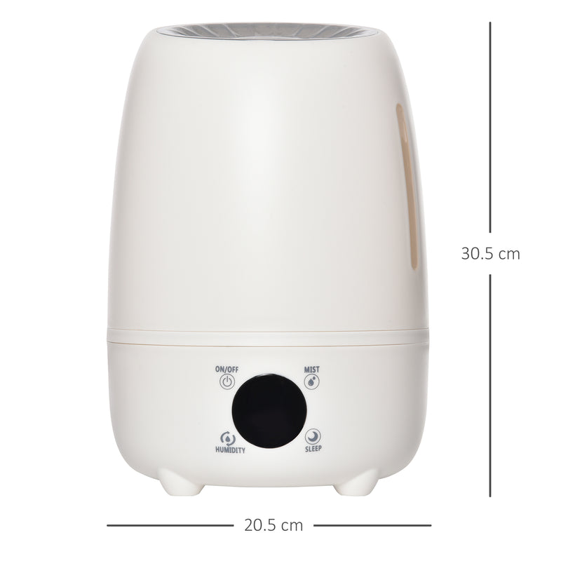 Umidificatore d'Aria ad Ultrasuoni 4,8L con Display a LED Bianco-3