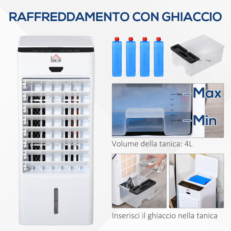 Raffrescatore Ventilatore con Ghiaccio 75W 9 Funzioni Bianco-7
