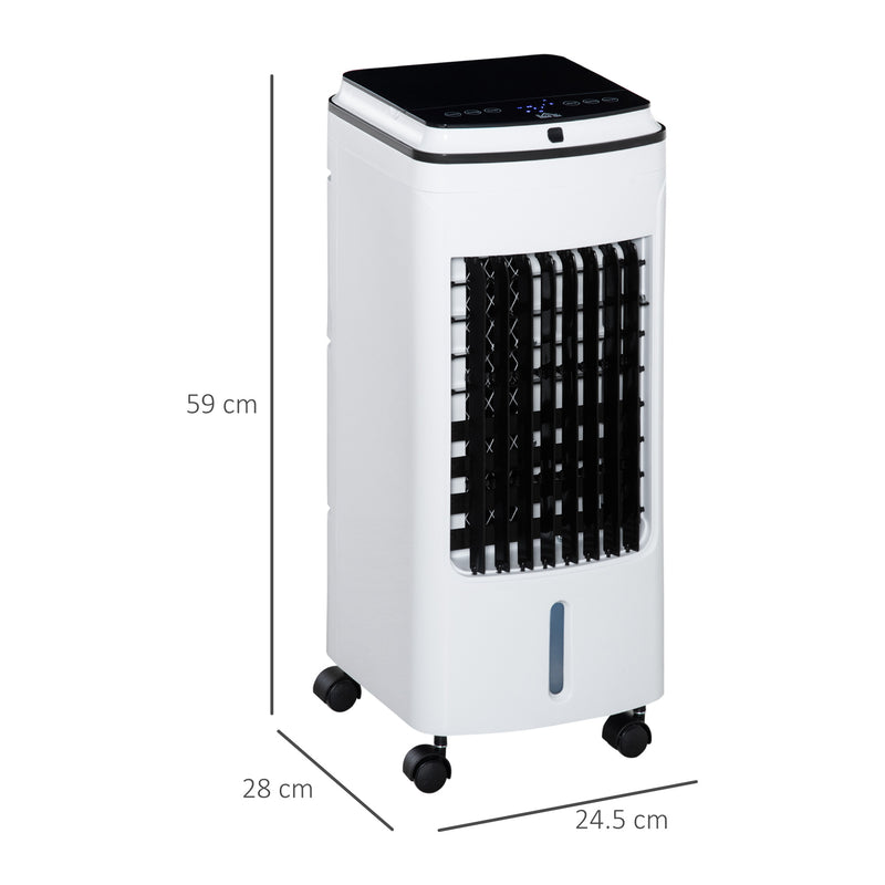 Raffrescatore Ventilatore Evaporativo 4 Litri 75W con Telecomando Bianco-3