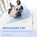 Ventilatore a Piantana 60x60x90-120 cm 3 Velocità Bianco-6