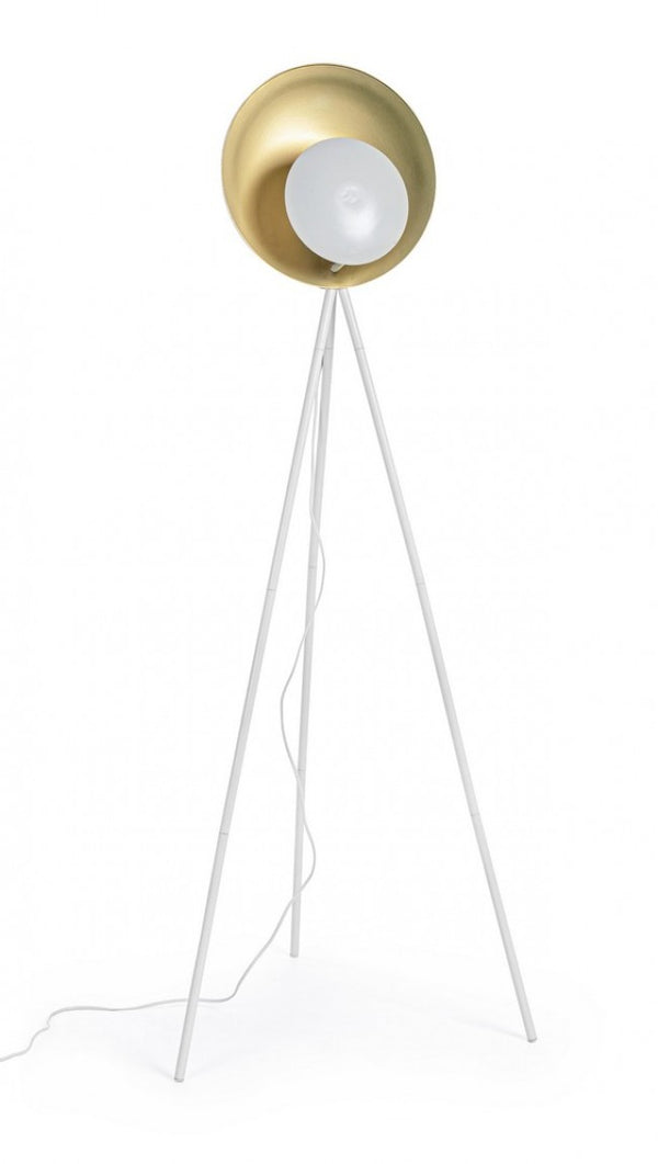 prezzo Lampada da Terra Piantana 87x56x155 cm E27 con Treppiede Bianco e Oro