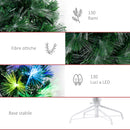 Albero di Natale Artificiale 120 cm in PVC 130 LED Verde -7