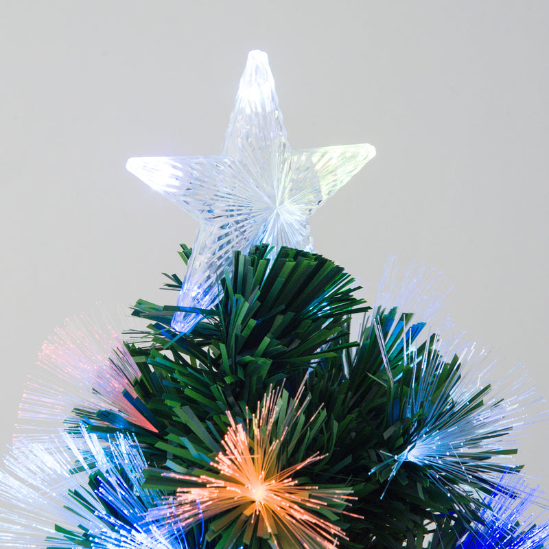 Albero di Natale Artificiale 120 cm in PVC 130 LED Verde -9
