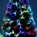 Albero di Natale Artificiale 150 cm in Fibra Ottica Foltissimo con 180 LED -9