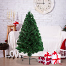 Albero di Natale Artificiale 120 cm 130 Rami in PVC con LED Verde -2