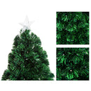 Albero di Natale Artificiale 120 cm 130 Rami in PVC con LED Verde -7