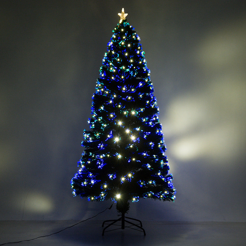 Albero di Natale Artificiale 180 cm 230 Rami in PVC con Luci LED Verde -4