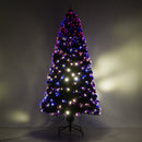 Albero di Natale Artificiale 180 cm 230 Rami in PVC con Luci LED Verde -5