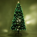 Albero di Natale Artificiale 180 cm 230 Rami in PVC con Luci LED Verde -6