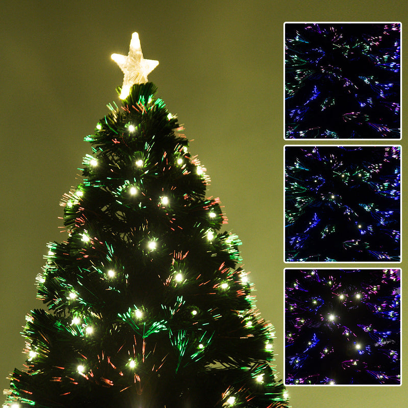 Albero di Natale Artificiale 180 cm 230 Rami in PVC con Luci LED Verde -9