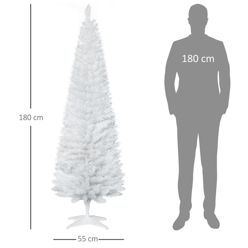 Albero di Natale Artificiale 180 cm 390 Rami Bianco-3