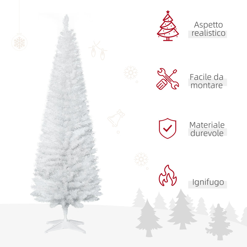 Albero di Natale Artificiale 180 cm 390 Rami Bianco-4