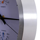 Orologio da Parete Movimento Silenzioso con Termometro e Barometro Argento Ø24.8x4.2 cm -5