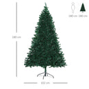 Albero di Natale Artificiale 180 cm 1000 Punte  Verde-3