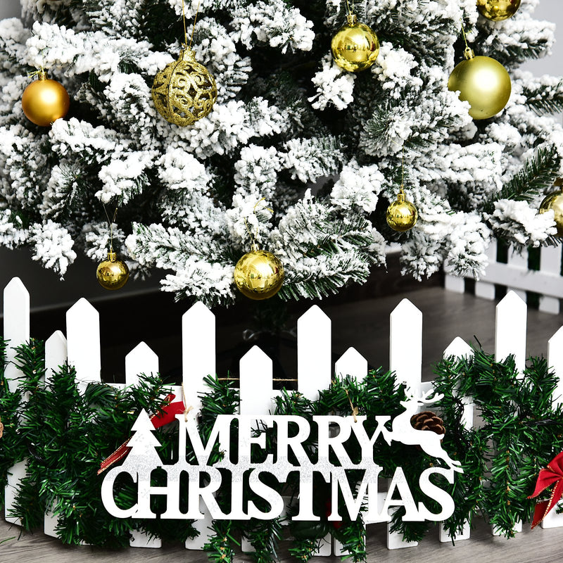 Albero di Natale Artificiale Innevato 140 cm 400 Punte  Verde-4