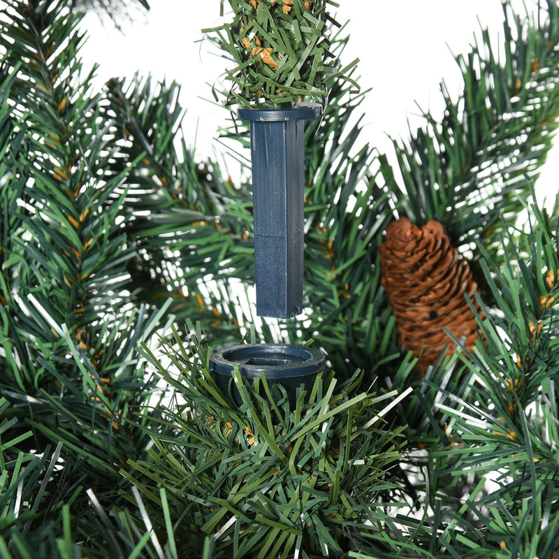 Albero di Natale Artificiale 210 cm 1622 Rami con Pigne  Pino Verde-5