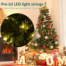 Albero di Natale Artificiale 180 cm 634 Rami 217 LED  Pino Verde-5