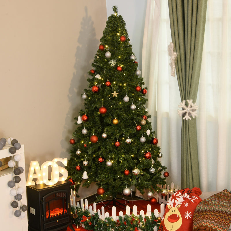 Albero di Natale Artificiale 210 cm 960 Rami 300 LED  Pino Verde-2