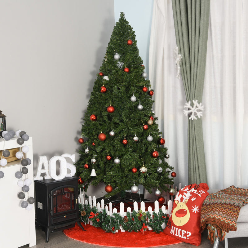 Albero di Natale Artificiale 210 cm 960 Rami 300 LED  Pino Verde-4