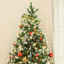 Albero di Natale Artificiale Innevato 210 cm 1172 Rami con Bacche Rosse  Pino Verde-9