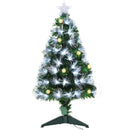 Albero di Natale Artificiale 90 cm 90 Rami con Luce LED Fibre Ottiche  Pino Verde-1