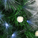 Albero di Natale Artificiale 90 cm 90 Rami con Luce LED Fibre Ottiche  Pino Verde-9