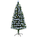 Albero di Natale Artificiale 150 cm 180 Rami con Luce LED Fibre Ottiche  Pino Verde-1