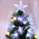 Albero di Natale Artificiale 120 cm 130 Rami con Luce LED Fibre Ottiche  Pino Verde-10