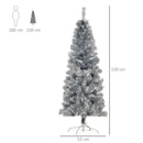 Albero di Natale Artificiale 150 cm 408 Rami Argento-3