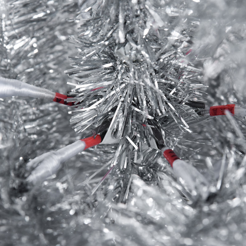 Albero di Natale Artificiale 150 cm 408 Rami Argento-8