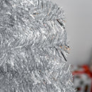 Albero di Natale Artificiale 150 cm 408 Rami Argento-9