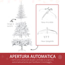 Albero di Natale Artificiale 180 cm 550 Rami in PVC Bianco-6