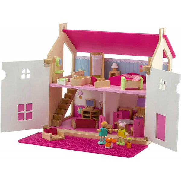 Casa delle Bambole per Bambini a 2 Piani in Legno Trudi Rosa online