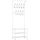 Appendiabiti Panchina per Ingresso con Scarpiera in Acciaio Bianco 67x30x185 cm